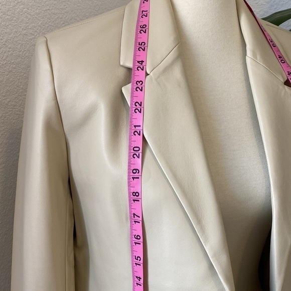 OAK + FORT Vegan Leather Blazer - Picture 7 of 13